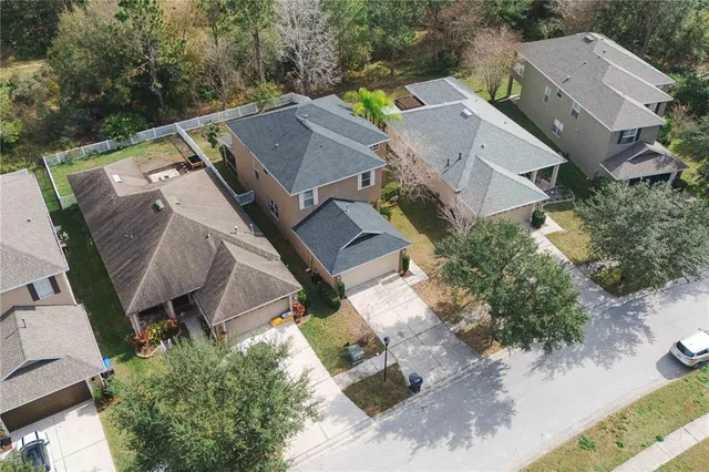 an aerial view of multiple house