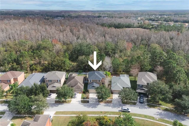 an aerial view of multiple house