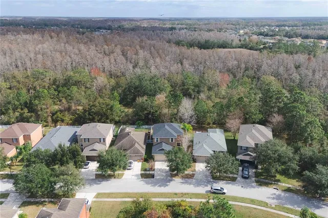 an aerial view of multiple house