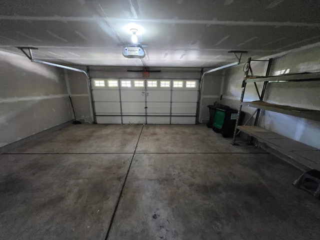 a view of a garage