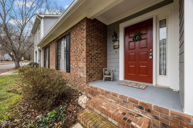 a view of a house with a door