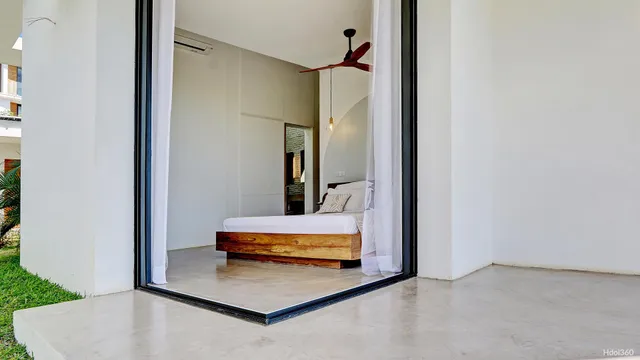 view of hall way with mirror