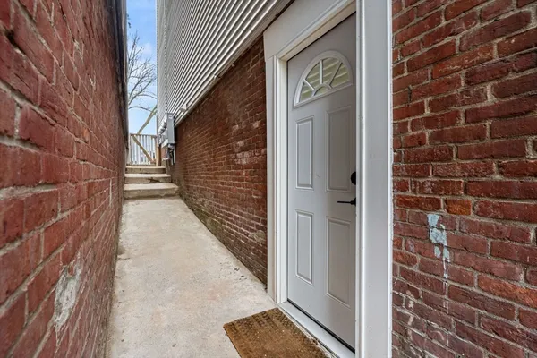 a view of a brick wall