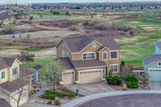 12365 Point Reyes Drive Peyton, CO 80831 - Photo 36 of 44 Aerial view of the front of the house and golf course behind