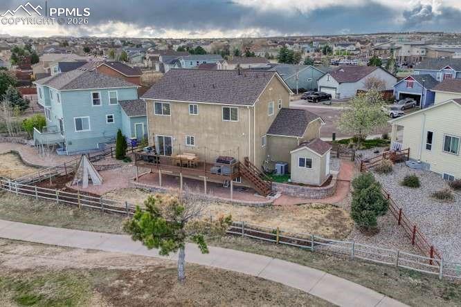 12365 Point Reyes Drive Peyton, CO 80831 - Photo 38 of 44 Aerial view of the back of the house.