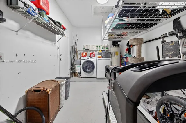 a room with storage and utility room