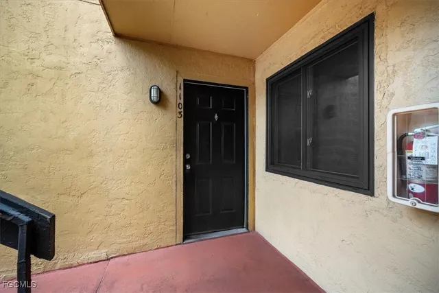 a view of an front door