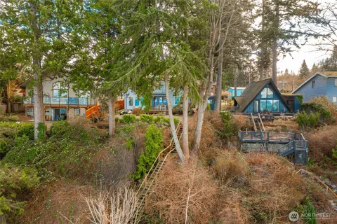 a view of yard with trees