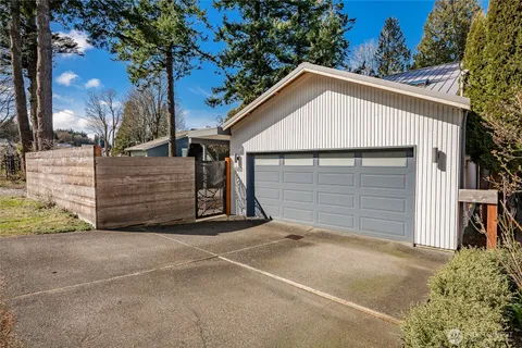 a view of a house with a garage