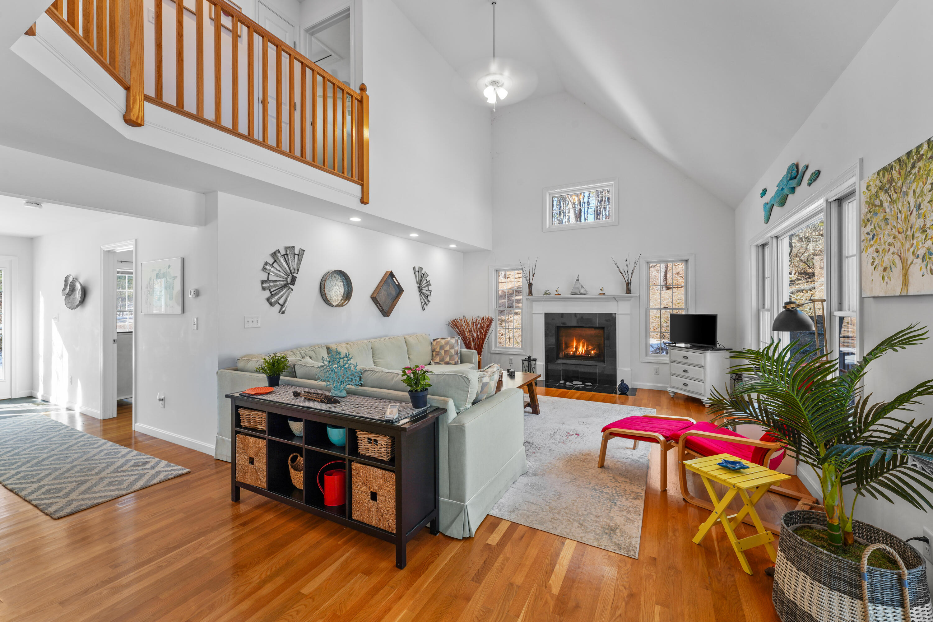 45 Perch Pond Way Wellfleet, MA 02667 - Photo 11 of 82 a living room with furniture fireplace and flat screen tv