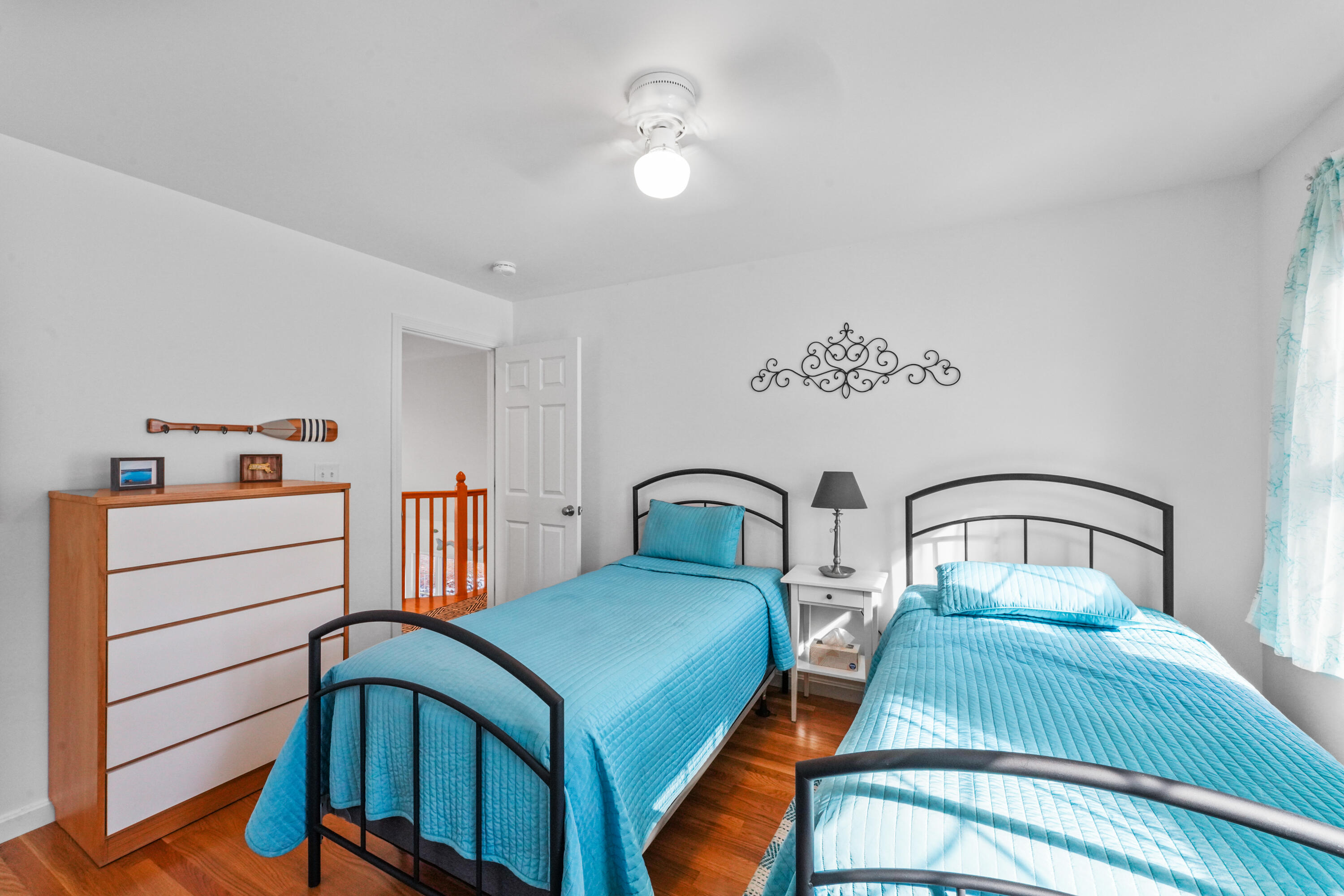 45 Perch Pond Way Wellfleet, MA 02667 - Photo 50 of 82 a bedroom with two beds and a dresser