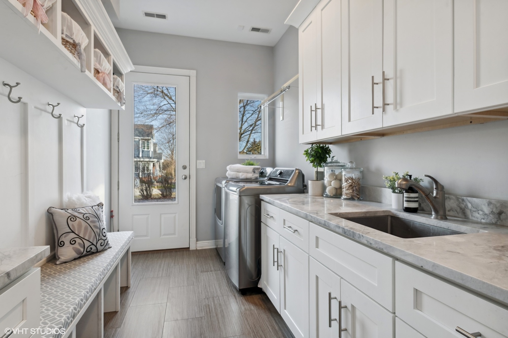 1853 Checker Road Long Grove, IL 60047 - Photo 31 of 63 a kitchen with stainless steel appliances granite countertop a sink stove and cabinets