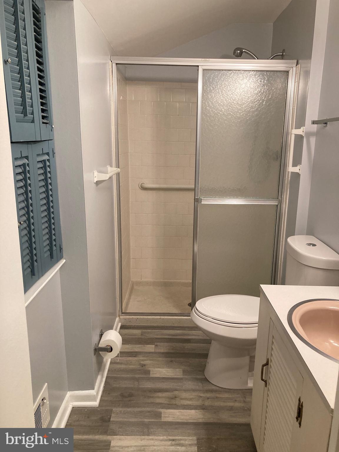 706 Crosby Road Baltimore, MD 21228 - Photo 21 of 41 a bathroom with a toilet and a shower