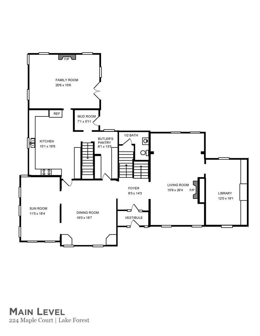 224 Maple Court Lake Forest, IL 60045 - Photo 48 of 51 a picture of a floor plan