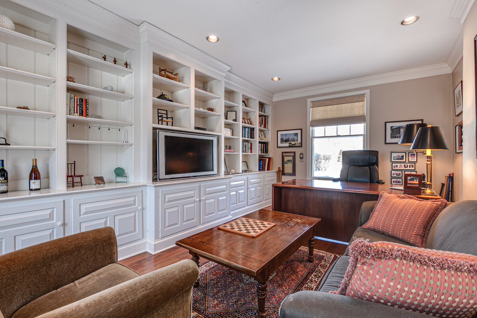 224 Maple Court Lake Forest, IL 60045 - Photo 7 of 51 a living room with furniture fireplace and flat screen tv