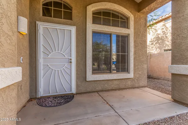 a front view of a house with shower