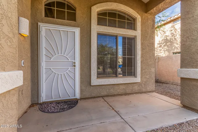 a front view of a house with shower
