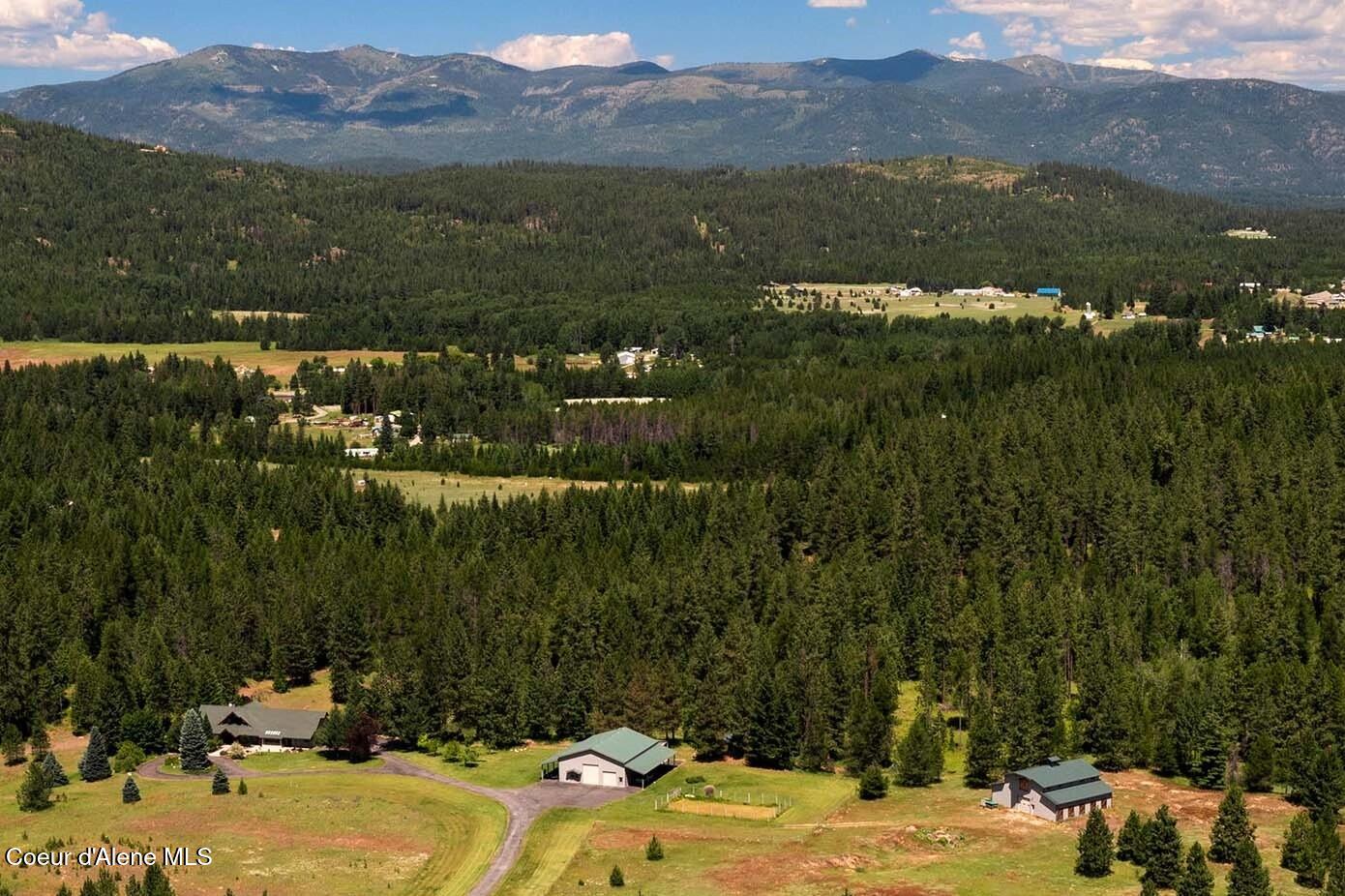 877 Heath Lake Road Sagle, ID 83860 - Photo 60 of 60 Aerial Home Shop Barn View