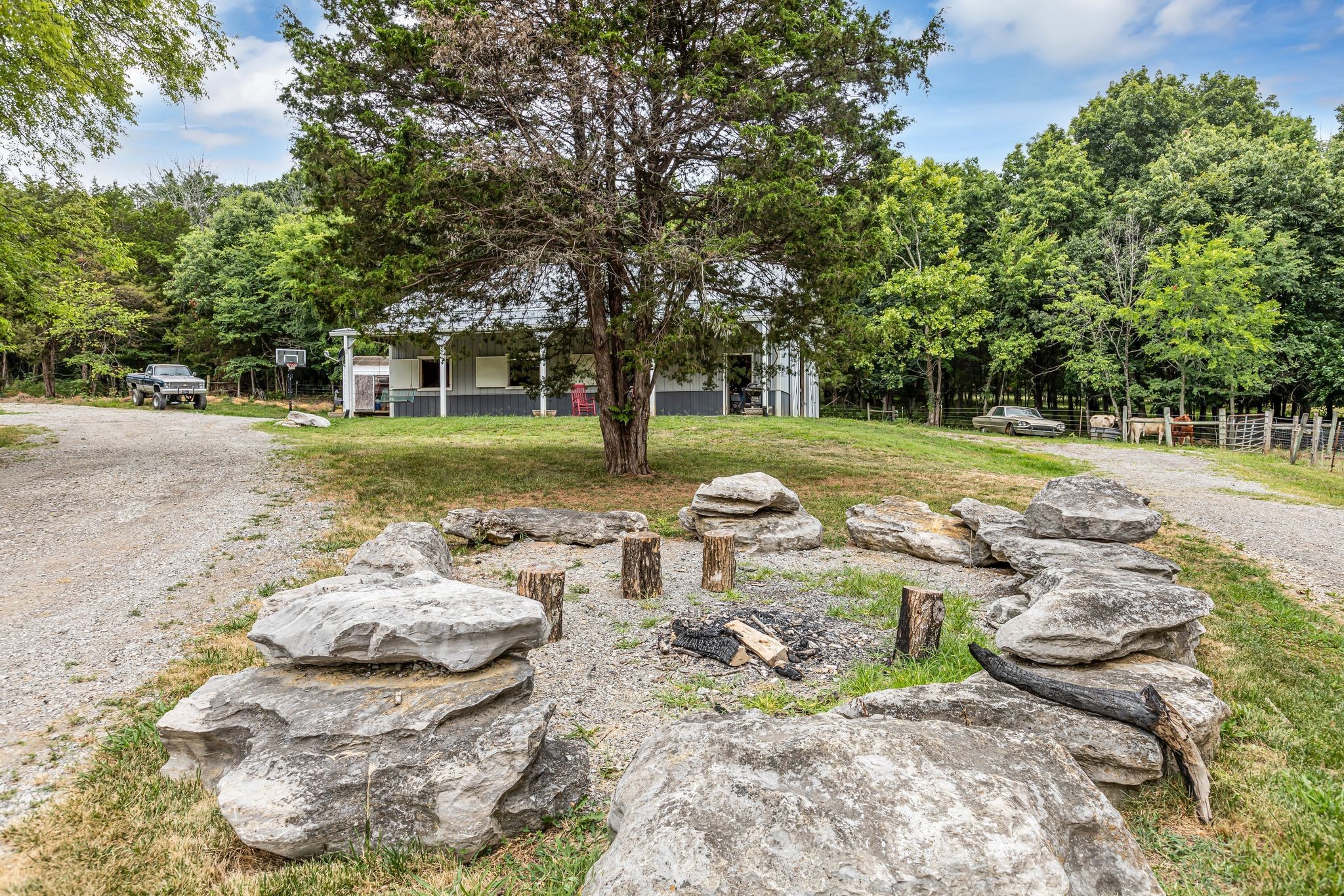 6770 Bly-Trice Road College Grove, TN 37046 - Photo 29 of 58 a view of a backyard with large trees
