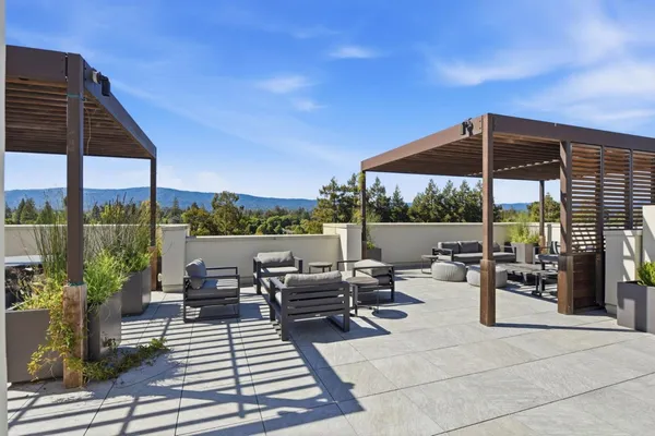 a outdoor living space with furniture