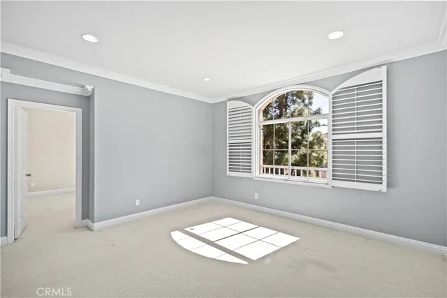 an empty room with a window