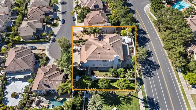 an aerial view of multiple house