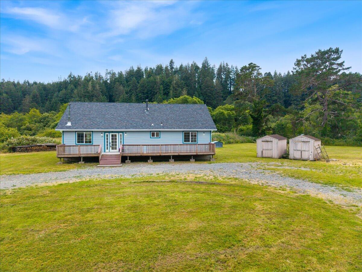 1196 Freshwater Road Eureka, CA 95503 - Photo 32 of 34 a aerial view of a house with a big yard