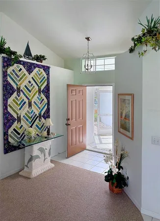 a living room with furniture and a couch