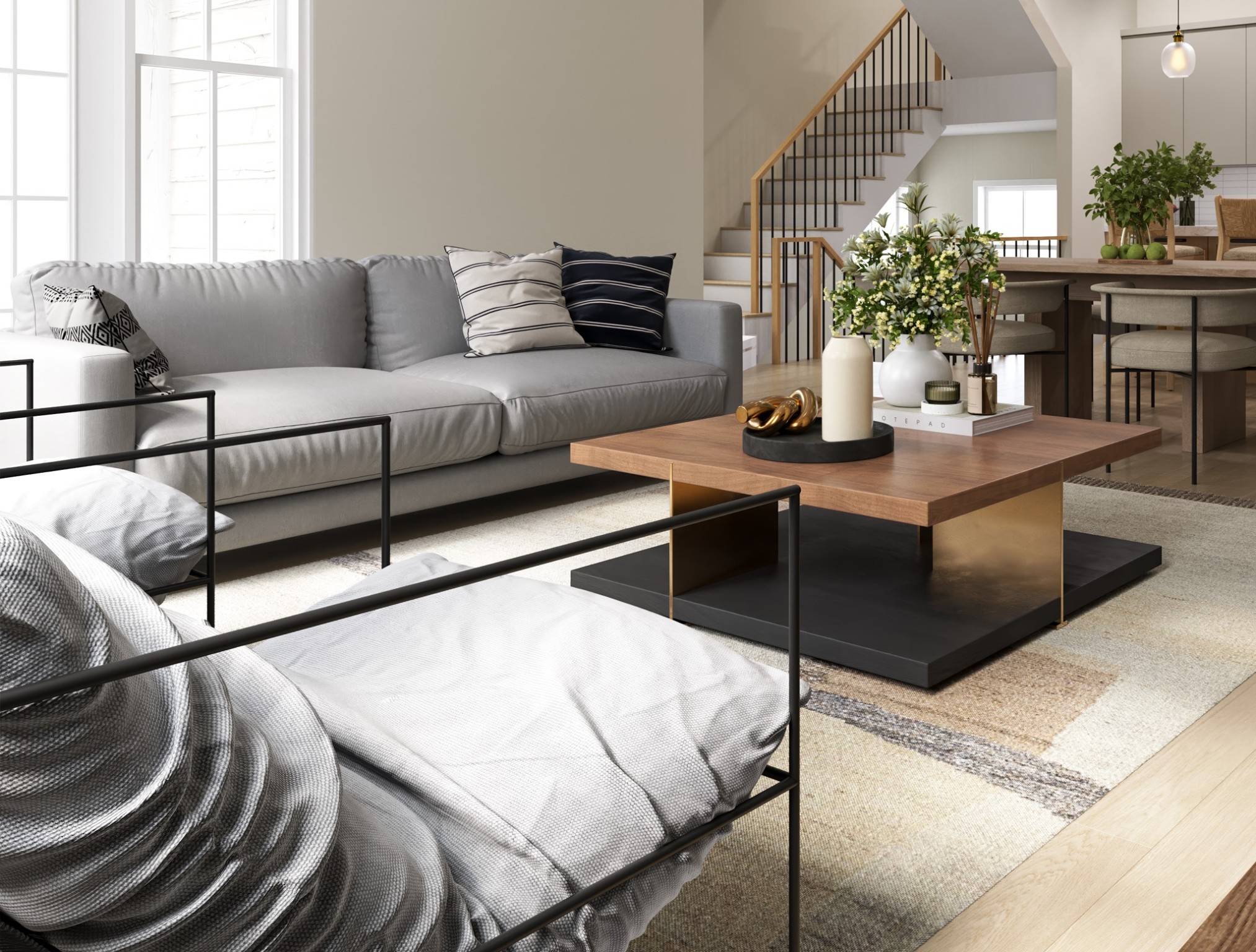 3911 Tulane Street, Unit C Houston, TX 77018 - Photo 31 of 38 a living room with furniture and a potted plant