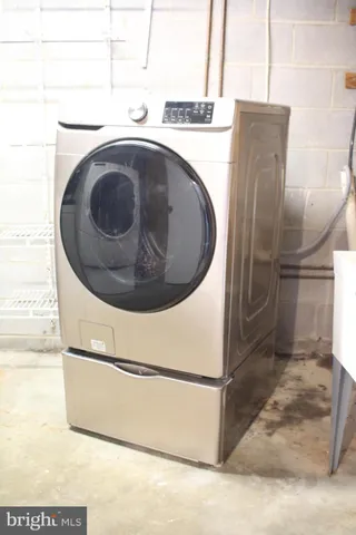 a utility room with a washer and dryer