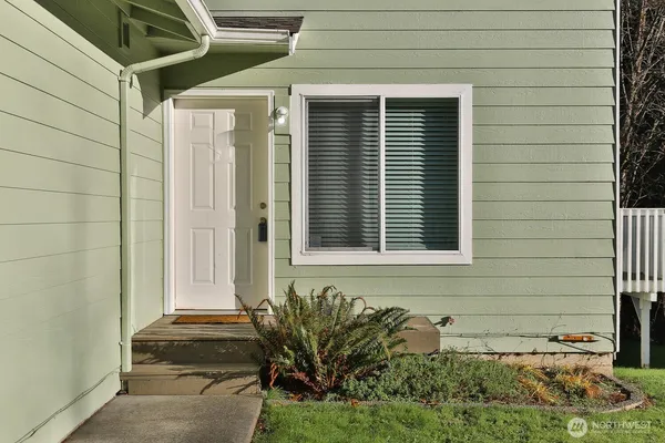 a front view of a house