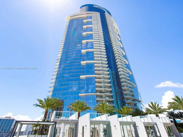 a front view of a multi story building