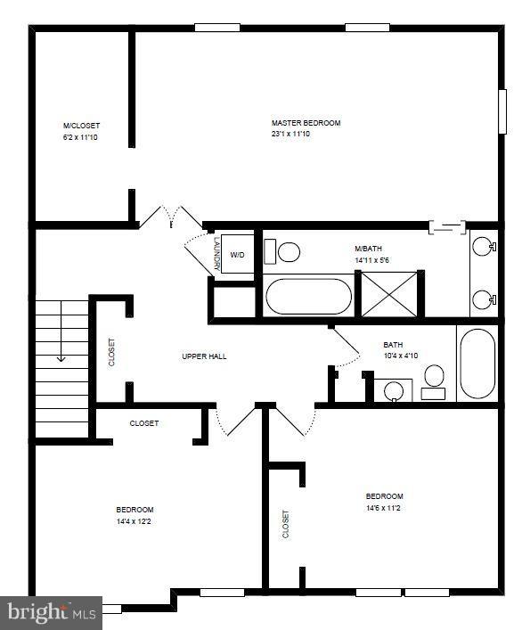 411 Heitzman Road Davidsonville, MD 21035 - Photo 29 of 29 Upper level floor plan