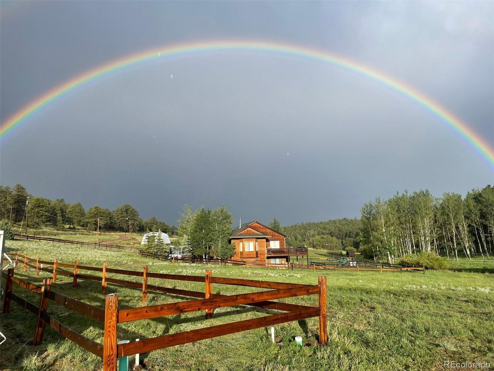 1740 County Road 72 Bailey, CO 80421 - Photo 2 of 40 a view of a swimming pool with a yard