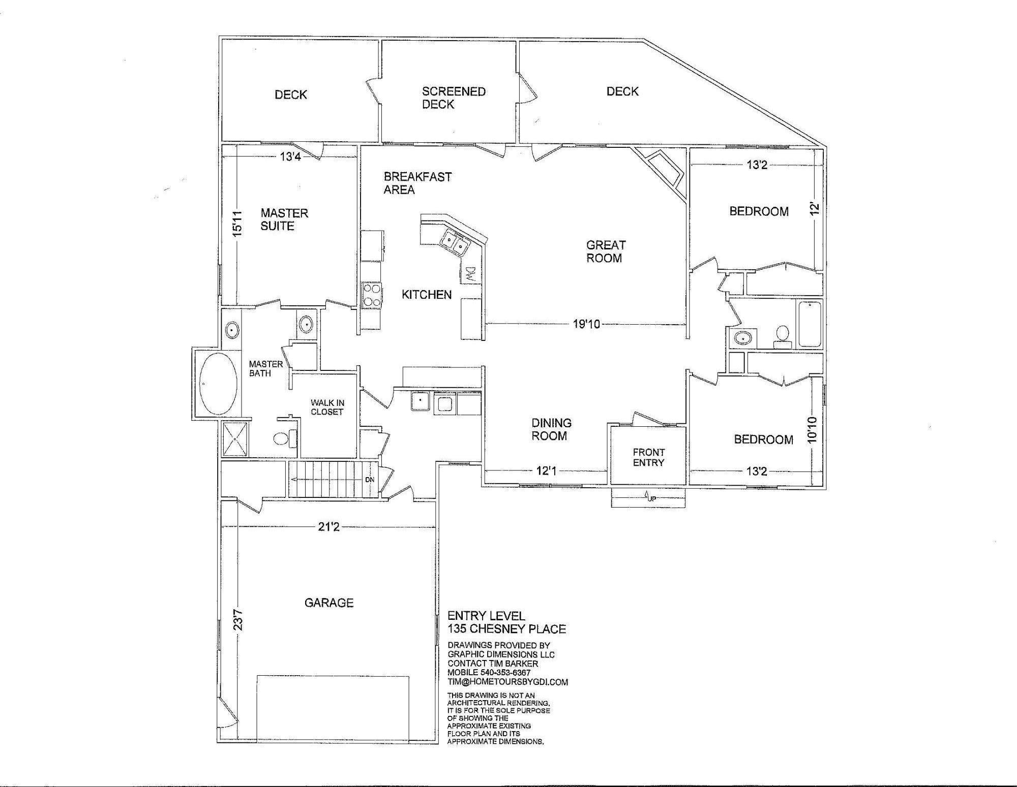 135 Chesney Place Blue Ridge, VA 24064 - Photo 68 of 69 Entry Level Floor Plan