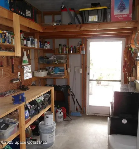 a view of storage and utility room