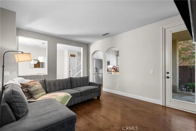 a living room with furniture and a couch