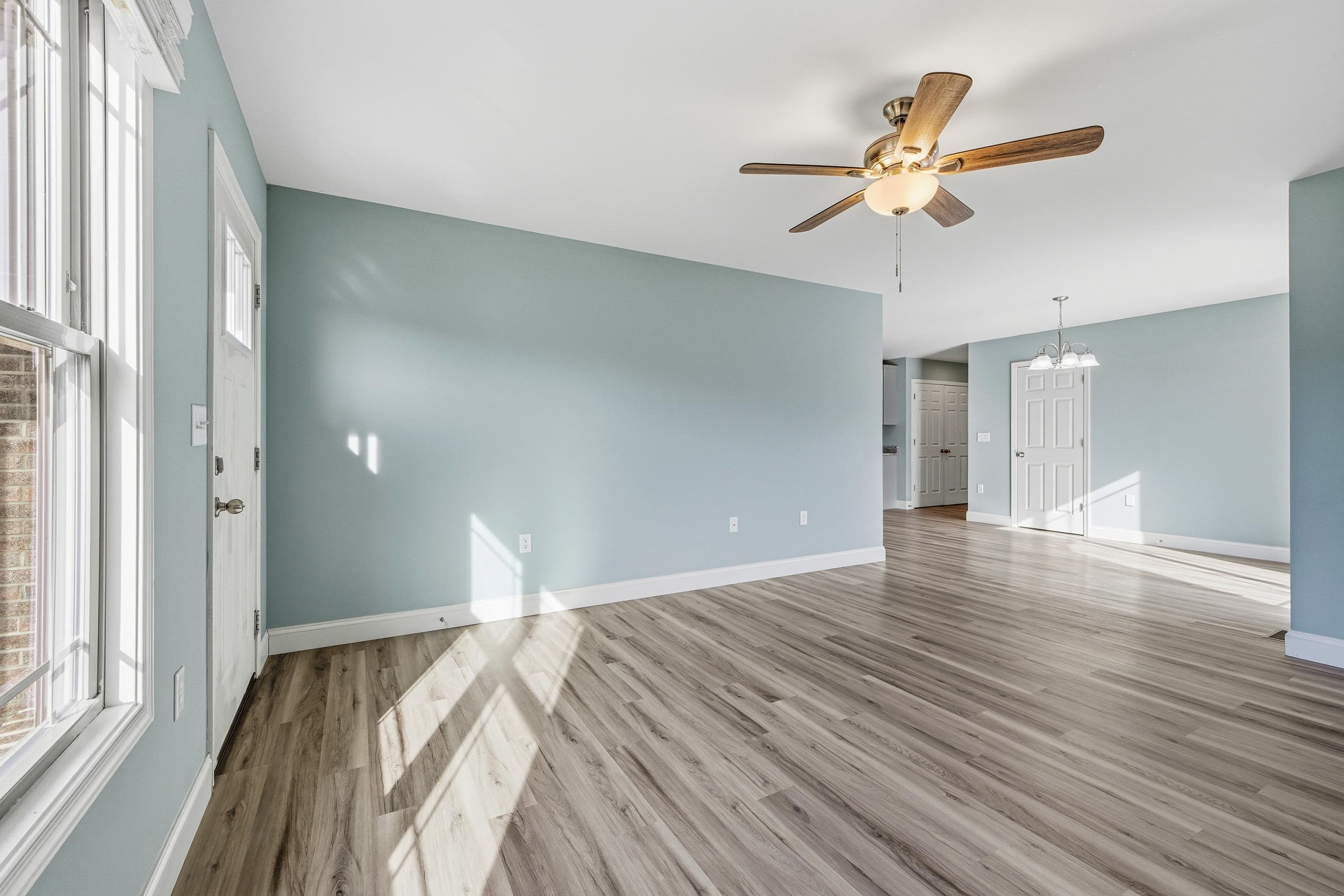 136 Millstone Street Bridgewater, VA 22812 - Photo 21 of 75 a view of empty room with wooden floor and fan