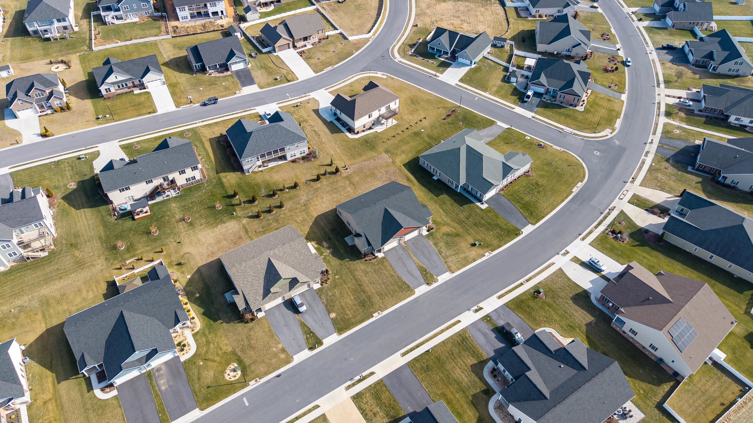 136 Millstone Street Bridgewater, VA 22812 - Photo 68 of 75 an aerial view of a house with a big yard and a large swimming pool