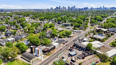 an aerial view of a city with lots of residential buildings