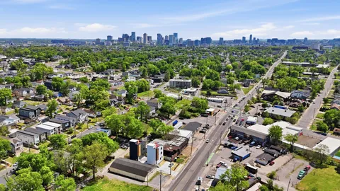 an aerial view of multiple house