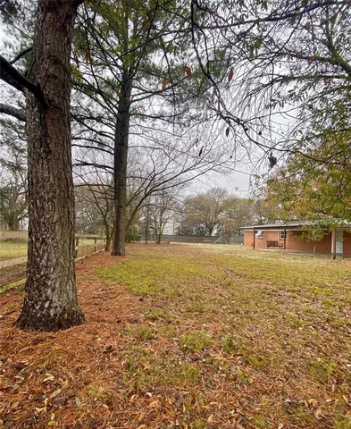 a backyard of a house with lots of green space