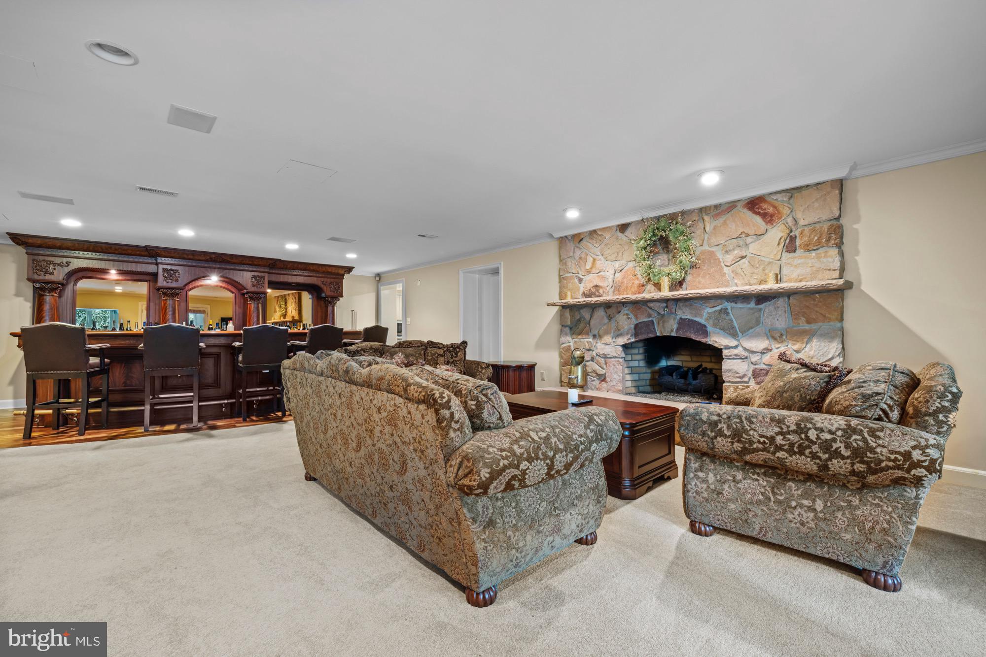 1528 Mays Landing Road Hammonton, NJ 08037 - Photo 54 of 94 a living room with furniture and a fireplace