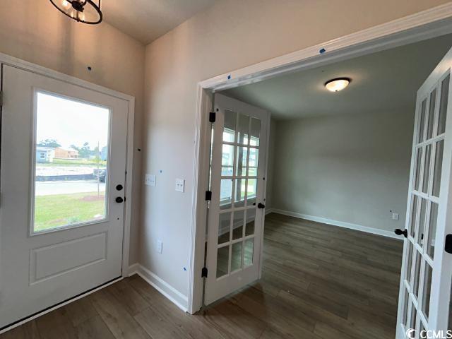 249 Valerio Street Myrtle Beach, SC 29579 - Photo 17 of 39 Entryway featuring dark wood-type flooring and fre