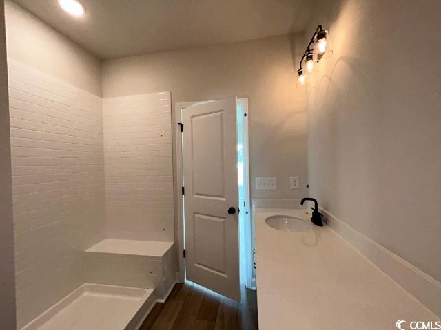 249 Valerio Street Myrtle Beach, SC 29579 - Photo 29 of 39 Bathroom with wood-type flooring and vanity