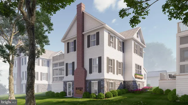 a view of a building with a yard