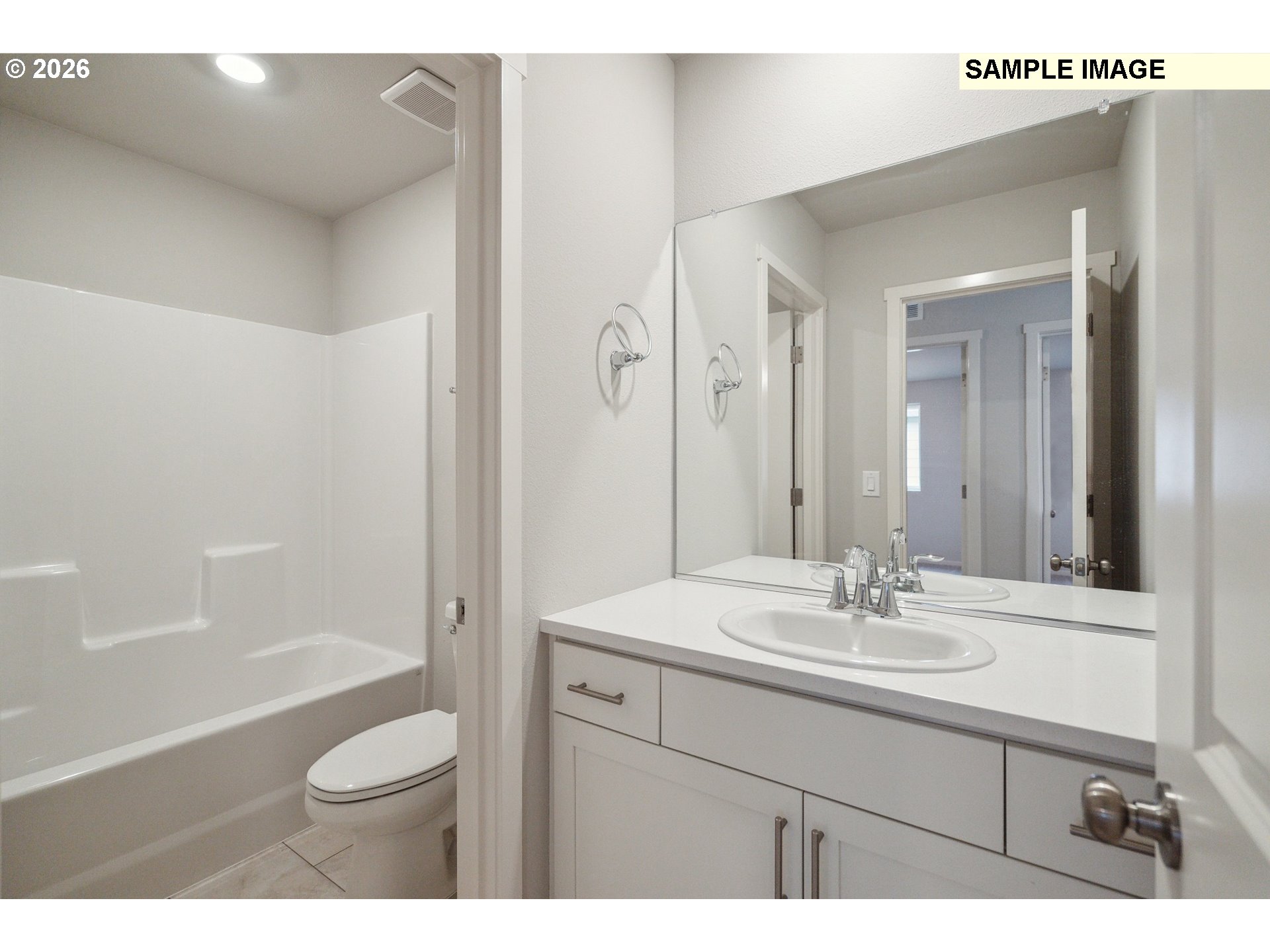 740 Merriott Lane Woodburn, OR 97071 - Photo 16 of 17 a bathroom with a sink a toilet and shower