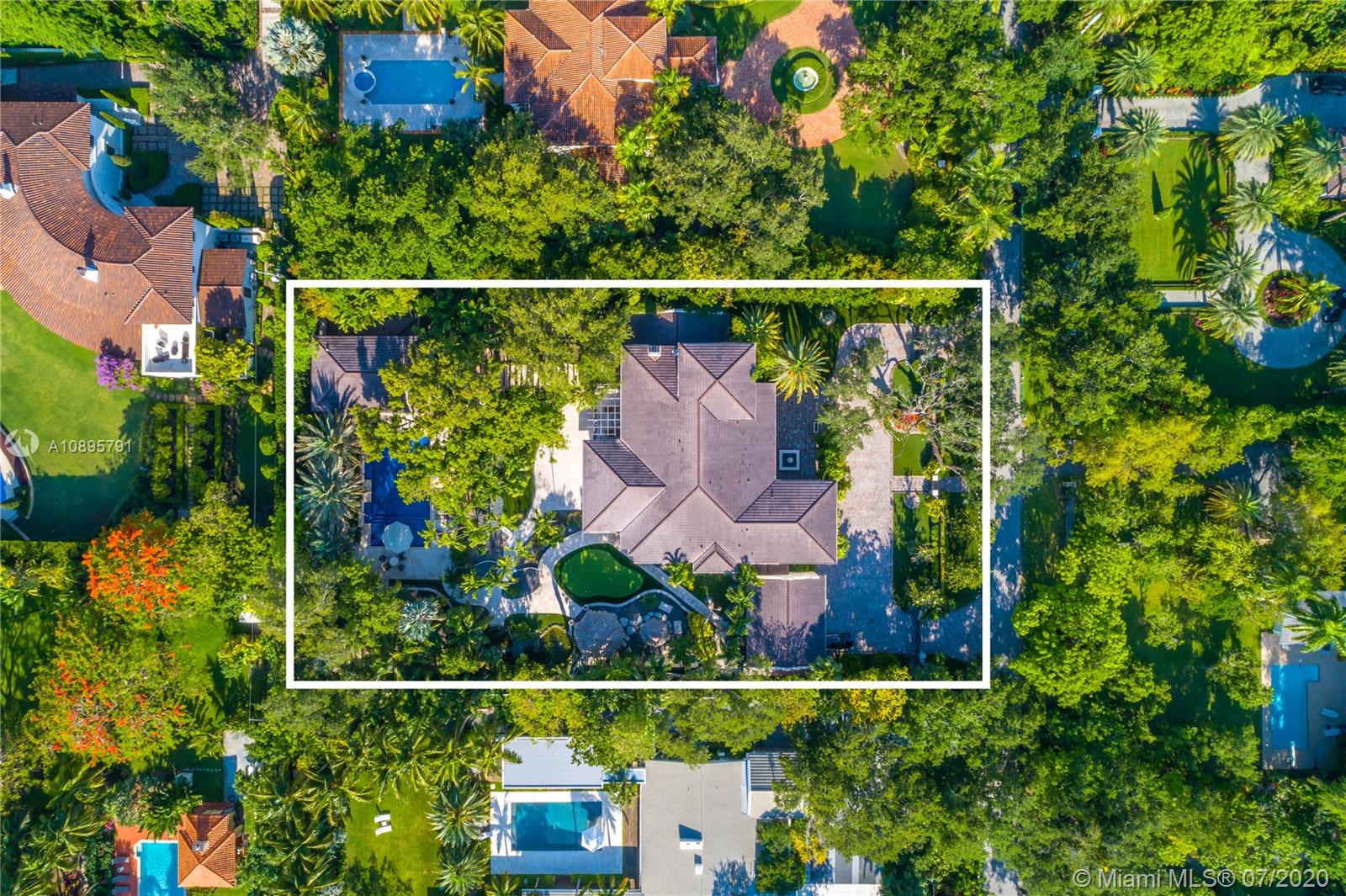 4800 Pine Drive Miami, FL 33143 - Photo 58 of 58 an aerial view of house with a yard