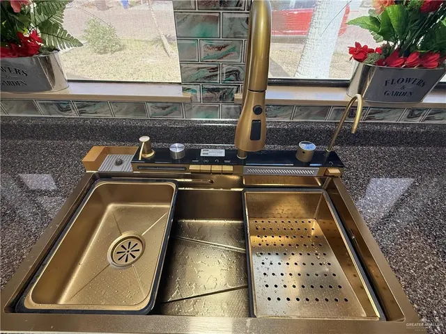 a close up of a sink