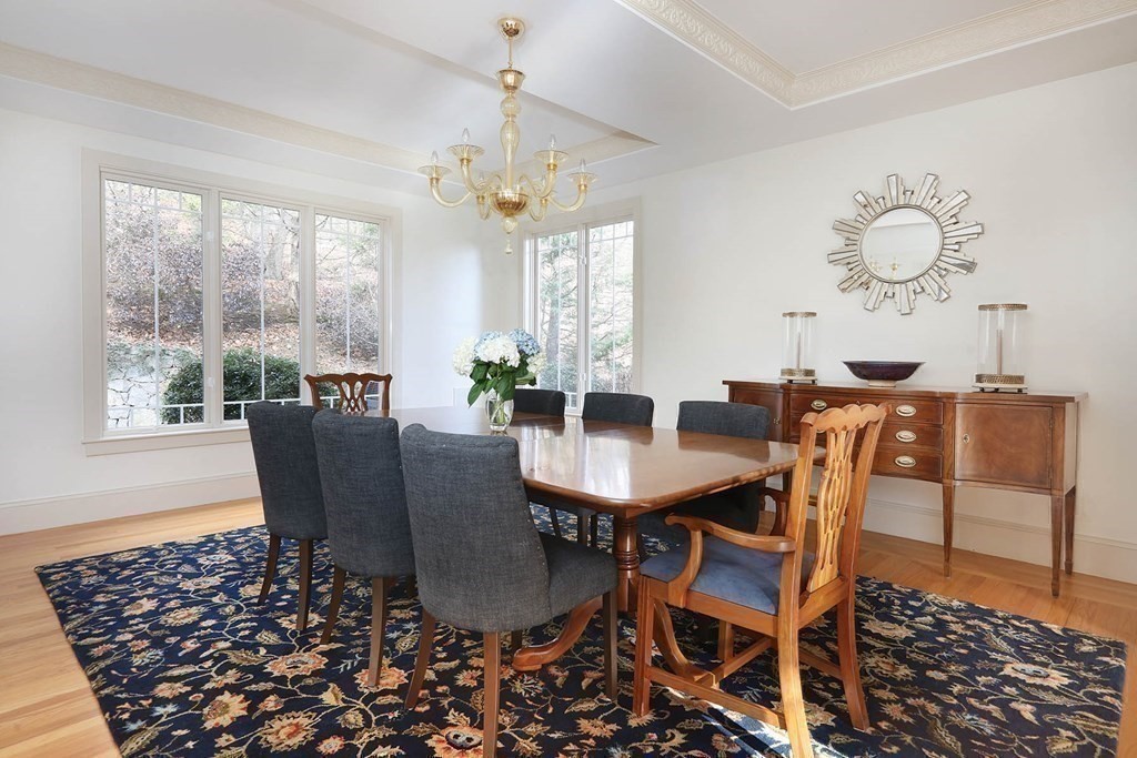 15 Laura Road Newton, MA 02468 - Photo 10 of 27 a view of a dining room with furniture window and outside view